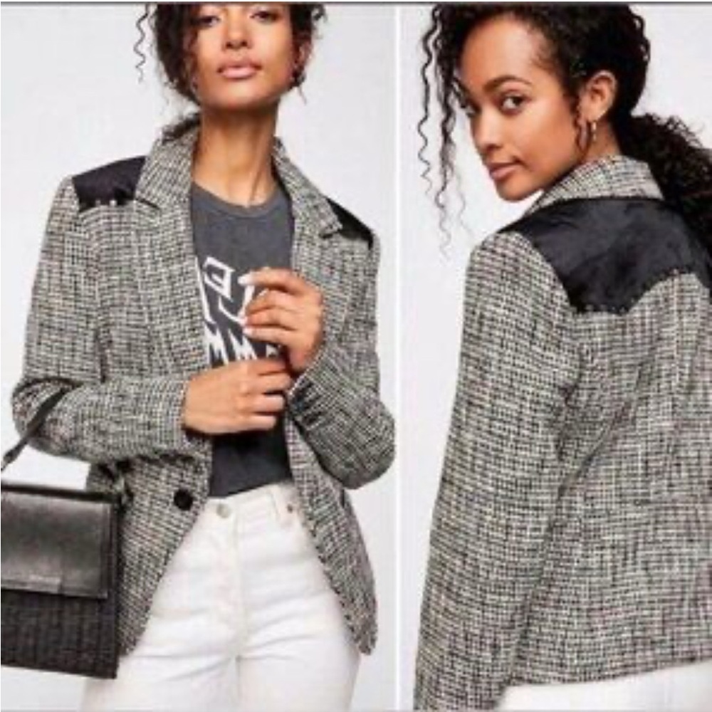 Free people houndstooth blazer